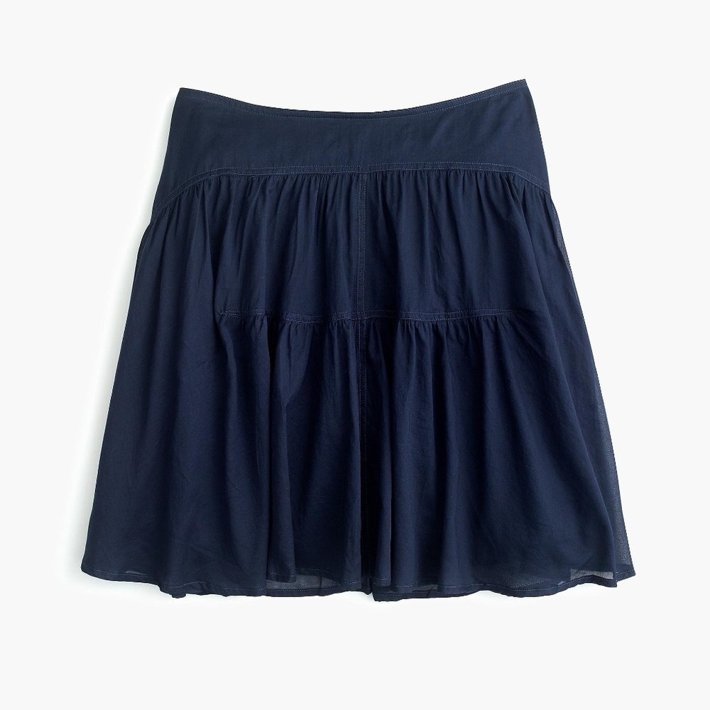 J. Crew Tiered Cotton Voile Mini Skirt
